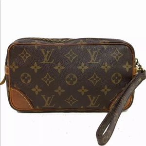 Authentic Louis Vuitton marly dragonne clutch pm